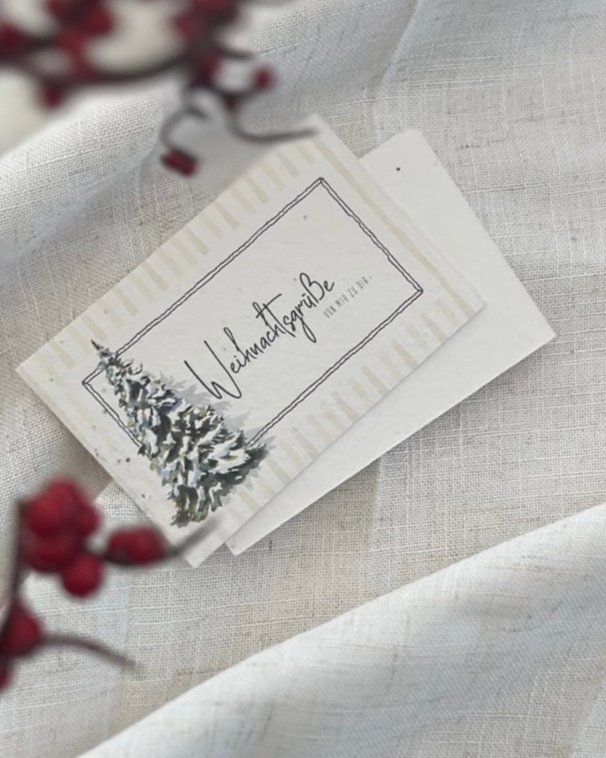 Weihnachtskarte - Grüße von mir zu dir